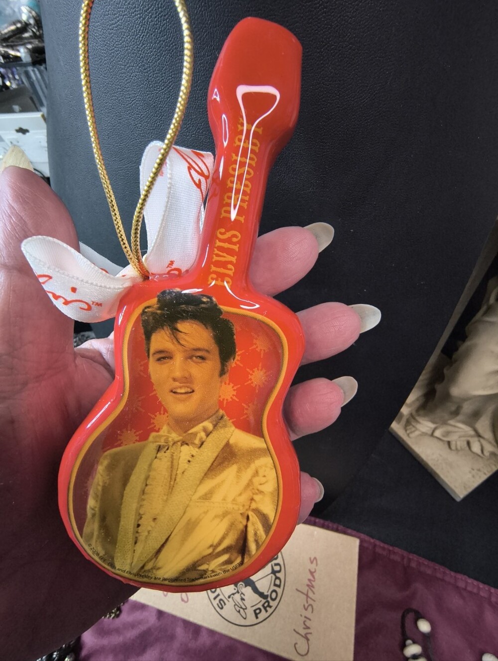 2006 Elvis Presley Vandor Guitar Christmas Ornament NIB Signature Product